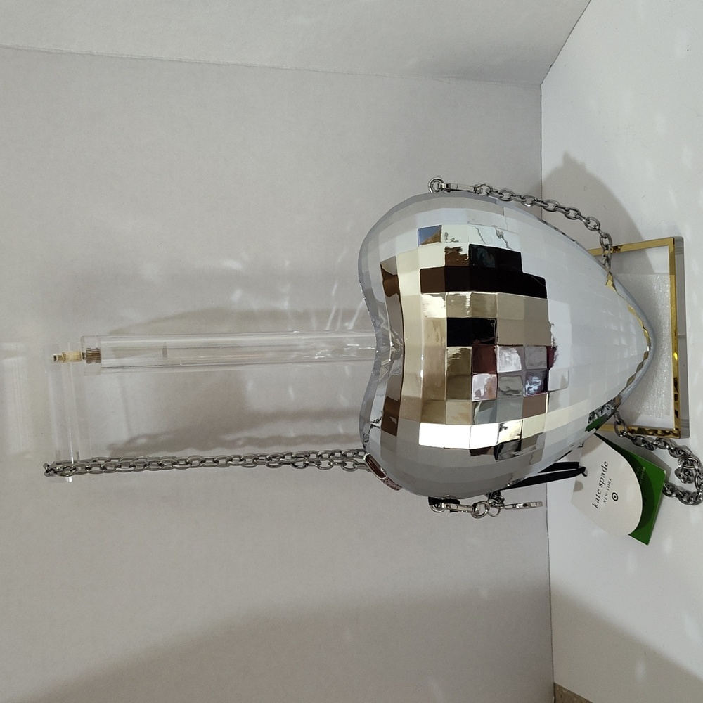 Kate Spade Silver  Heart-Shaped Bag